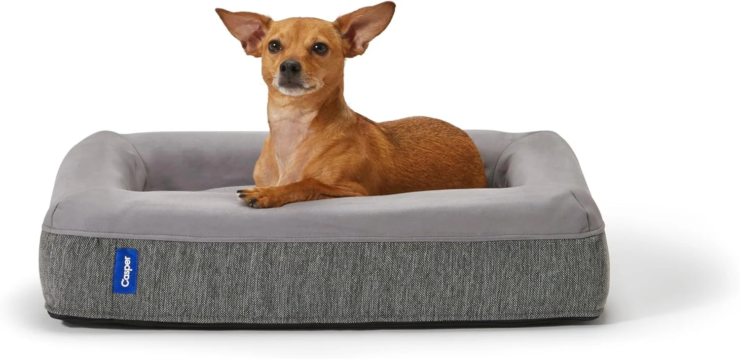 Machine washable dog bed with removable cover